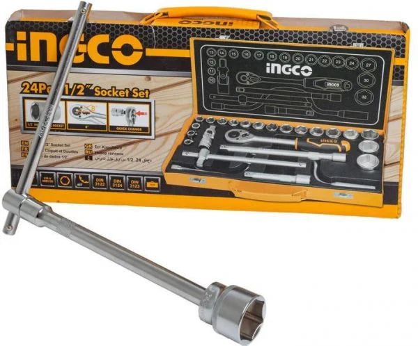 HKTS0243 24-Piece 1/2″ Socket Set – Heavy Duty Tool Kit