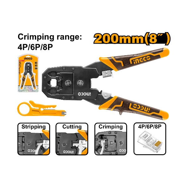 HMPCN2468R Modular Plug Crimper – 4P/6P/8P (P6C36)