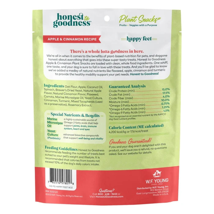 Honest To Goodness™ Plant Snacks Happy Feet Apple & Cinnamon Recipe Dog Treats 8oz