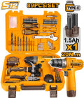 Ingco 89-Piece Tool Kit with 12V Cordless Drill – ING-TS89-12VCD