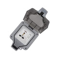 IP66 Waterproof Outdoor Single Socket – Universal Plug Outlet with Protective Cover