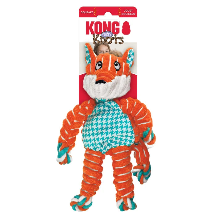 KONG® Floppy Knots Fox Dog Rope Toy Small/Medium