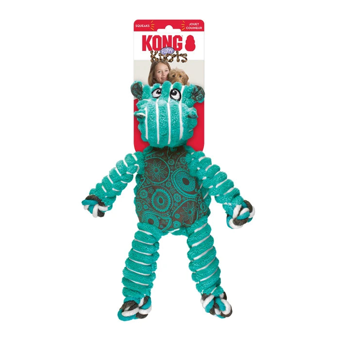 KONG® Floppy Knots Hippo Dog Rope Toy Medium/Large