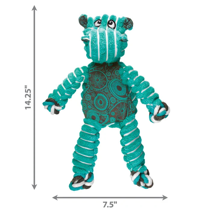KONG® Floppy Knots Hippo Dog Rope Toy Medium/Large