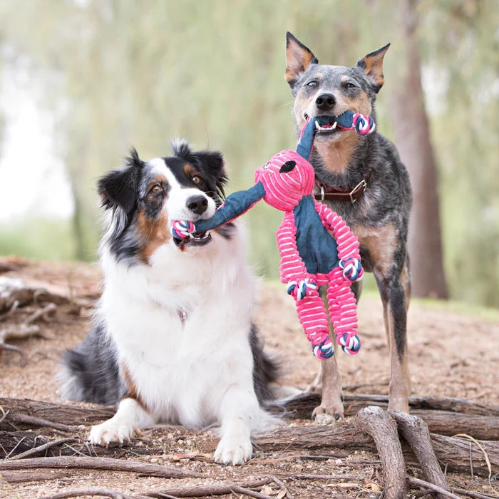 KONG® Floppy Knots Hippo Dog Rope Toy Medium/Large