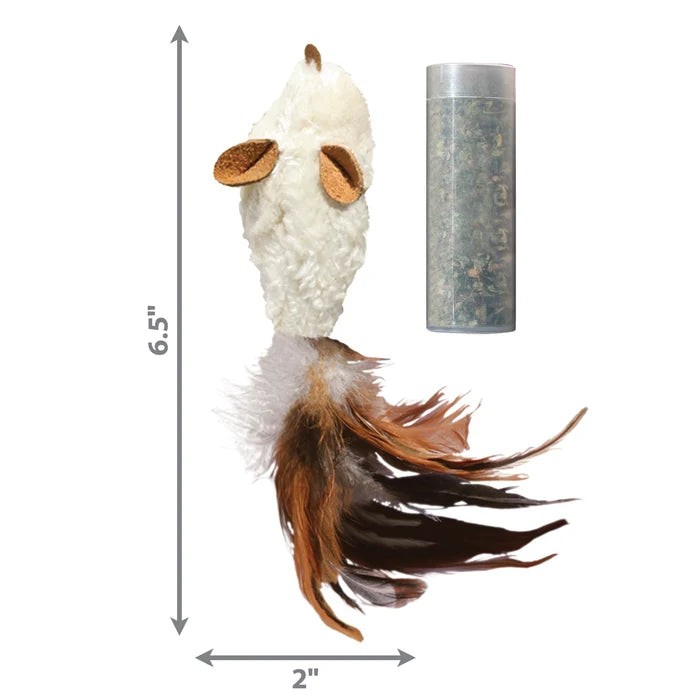 KONG® Refillables Feather Mouse Cat Toy