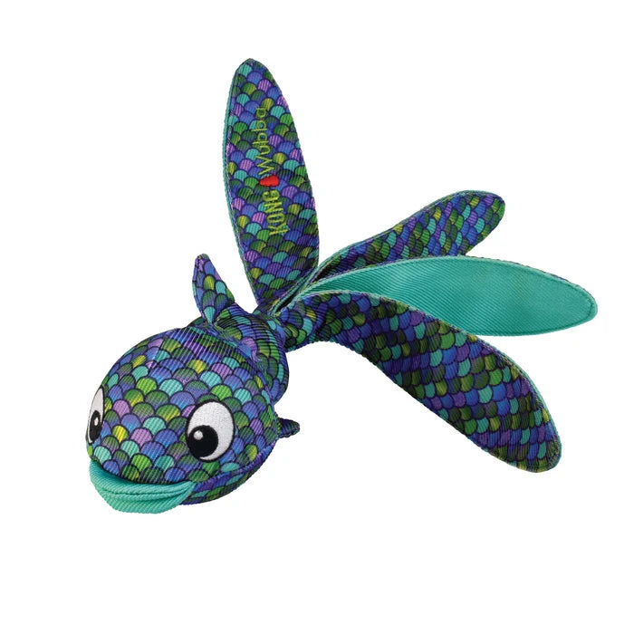 KONG® Wubba Finz Dog Tug Toy Blue Small