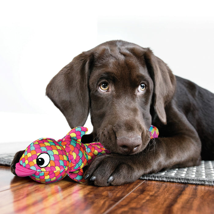KONG® Wubba Finz Dog Tug Toy Pink Small
