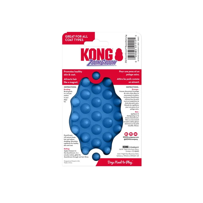 KONG® ZoomGroom® Boysenberry Brush Large