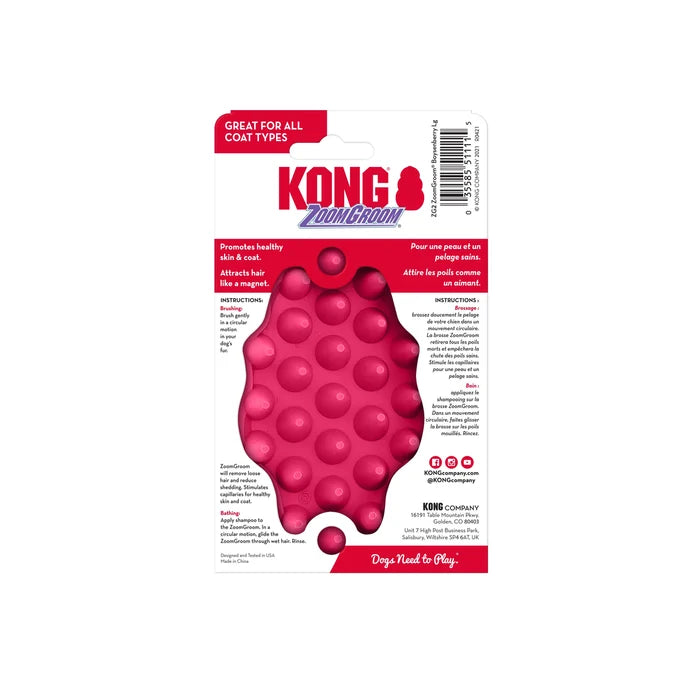 KONG® ZoomGroom® Raspberry Brush Large