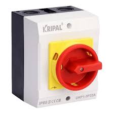 KRIPAL 3-Pole 63 A IP65 Enclosed Rotary Isolator / Load Break Switch — Surface-Mounted, 415 V AC