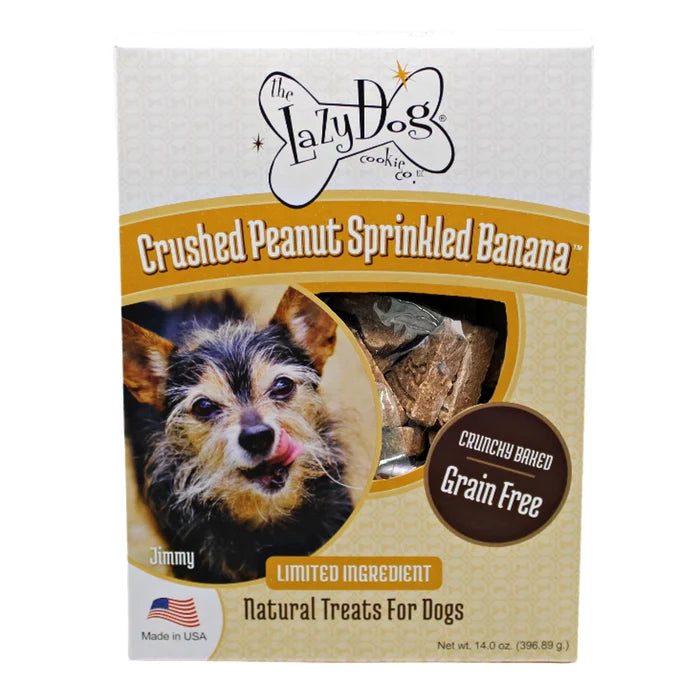 Lazy Dog Boxed Biscuits Crushed Peanut Sprinkled Banana GF 14 oz