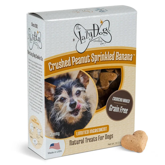 Lazy Dog Boxed Biscuits Crushed Peanut Sprinkled Banana GF 14 oz