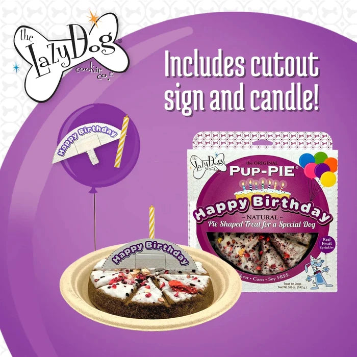 Lazy Dog Happy Birthday Pup-PIE for a Special Dog Treat 5oz - Case of 8    
Individual UPC 894137000336
