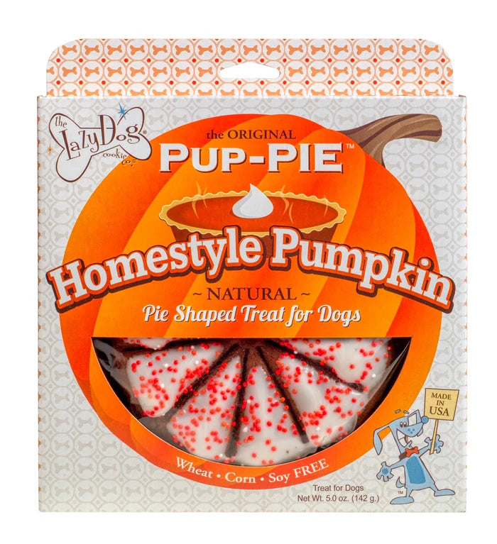 Lazy Dog Homestyle Pumpkin Pup-PIE Dog Treat 5oz Case of 8