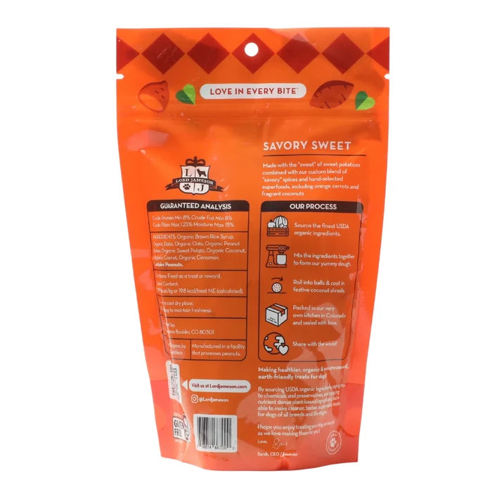 Lord Jameson Savory Sweet Organic Soft & Chewy Dog Treats 6oz