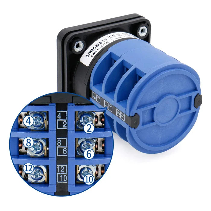 LW26-63A Rotary Cam Changeover Switch – 4-Position (0-1-2-3), 63 A, Up to 440 V AC
