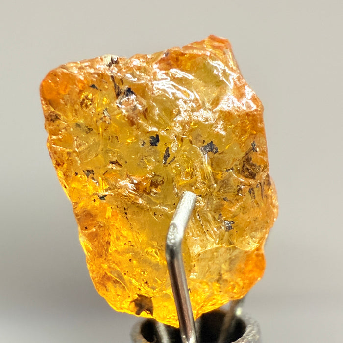 Mandarin Spessartite Garnet, 3.62ct, Loliondo, Tanzania, Untreated Unheated, slightly included, flat shape, see pics