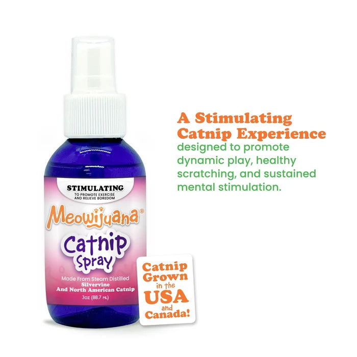 Meowijuana Catnip Spray with Silvervine 3oz