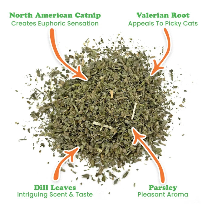 Meowijuana Garden Pawty - Catnip, Dill, Parsley & Valerian Root Blend