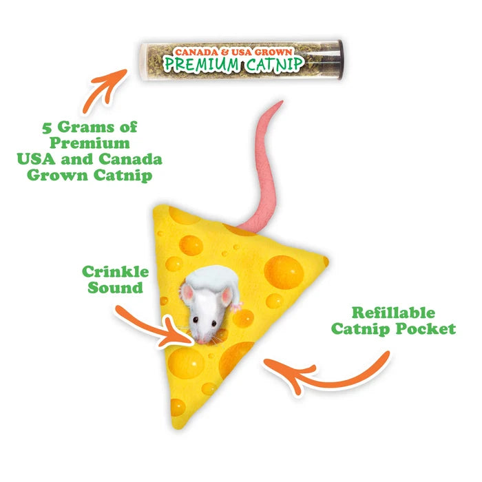 Meowijuana Get Cheezy Cheese & Mouse Cat Toy