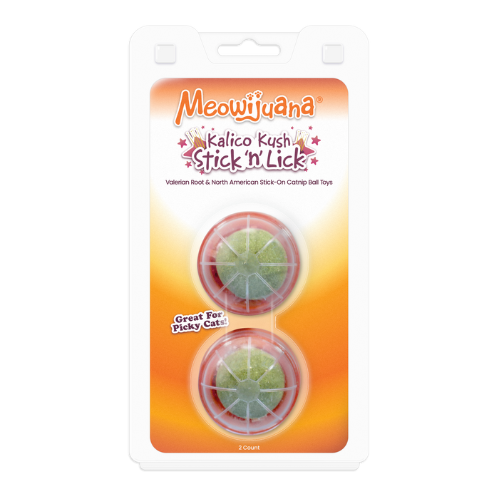Meowijuana Kalico Kush Stick 'n' Lick Compressed Catnip 2ct 3oz
