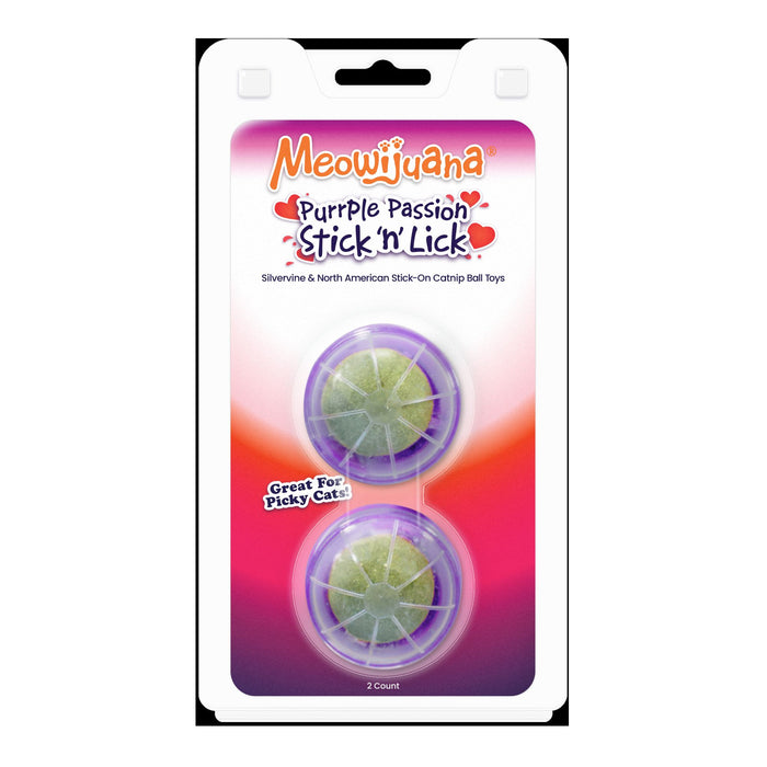 Meowijuana Purple Passion Stick 'n' Lick Compressed Catnip 2pk