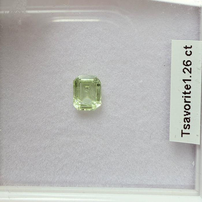 Merelani Mint/Light Colour Tsavorite Garnet, 1.26ct, Untreated Unheated