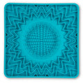 Messy Mutts Framed Spill Resistant Silicone Interactive Lick Bowl Mat Blue 10" x 10"