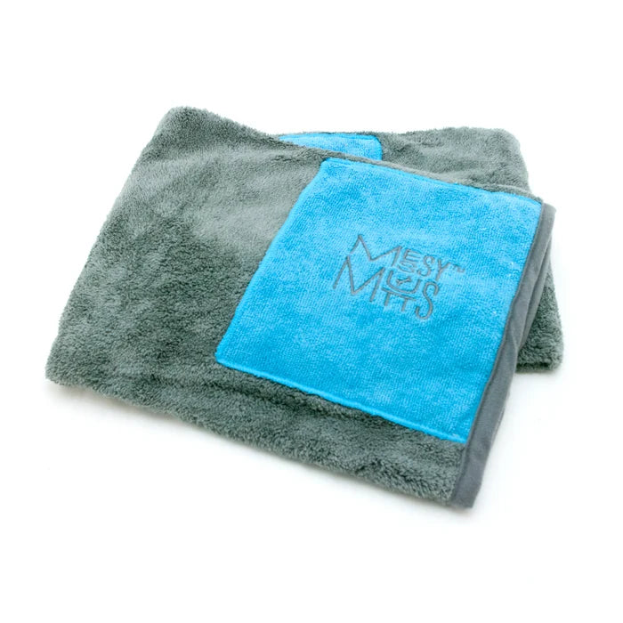 Messy Mutts Microfiber Towel Cool Grey Medium 20" x 32"