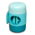 Messy Mutts Poop Bag Dispensor with Silicone Strap, 2.9" x 1.7", Assorted Blue