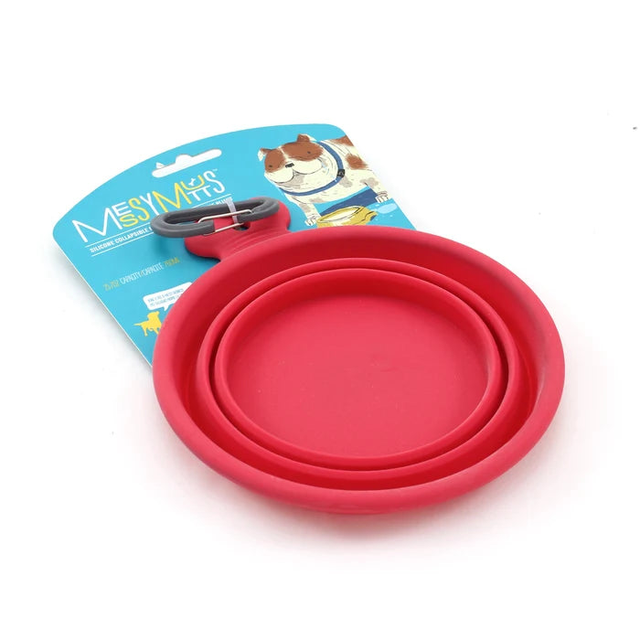 Messy Mutts Silicone Collapsible Bowl Watermelon Small