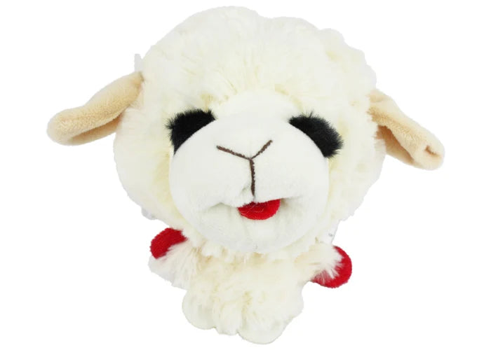 Multipet Lamb Chop Knobby Noggins Plush Dog Toy 5"