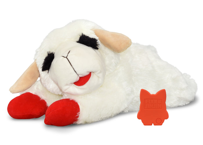 Multipet Lamb Chop Love with Heartbeat Plush Dog Toy 16"