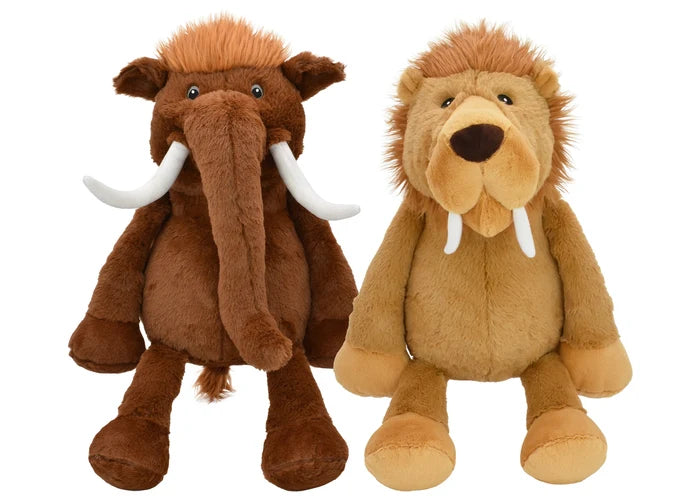 Multipet Mammoth / Sabertooth Tiger Assorted Dog Toy 14"