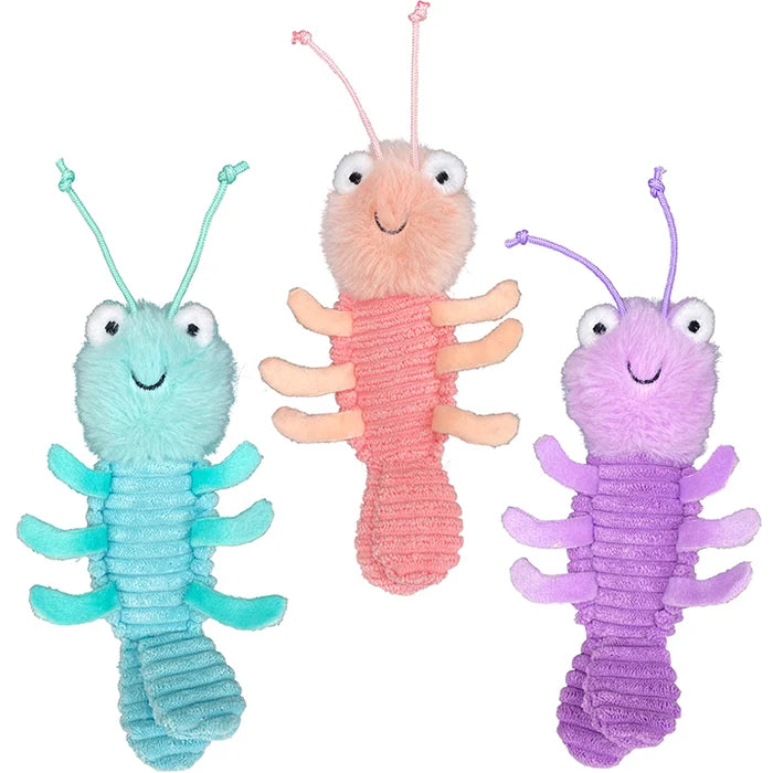 Multipet Margaritaville® Mini Gumbo Shrimp Plush Dog Toy Assorted 6"