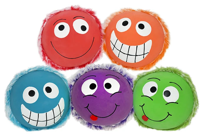 Multipet Minipet Plushy Peas Dog Fetch Toy Assorted Colors 2.5"