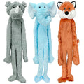 Multipet Swingin' Flatties Plush Dog Toy Assorted Animals 27"