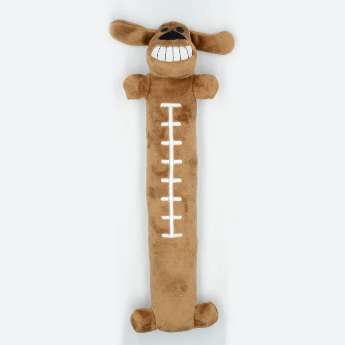 Multipet Tailgate Football Loofa Dog Toy 12"