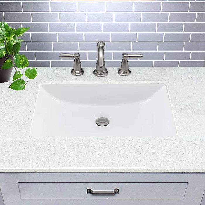 Nantucket Sinks UM-16x11-W 16-Inch by 11-Inch Rectangle Ceramic Undermount Vanity, White - NYDIRECT