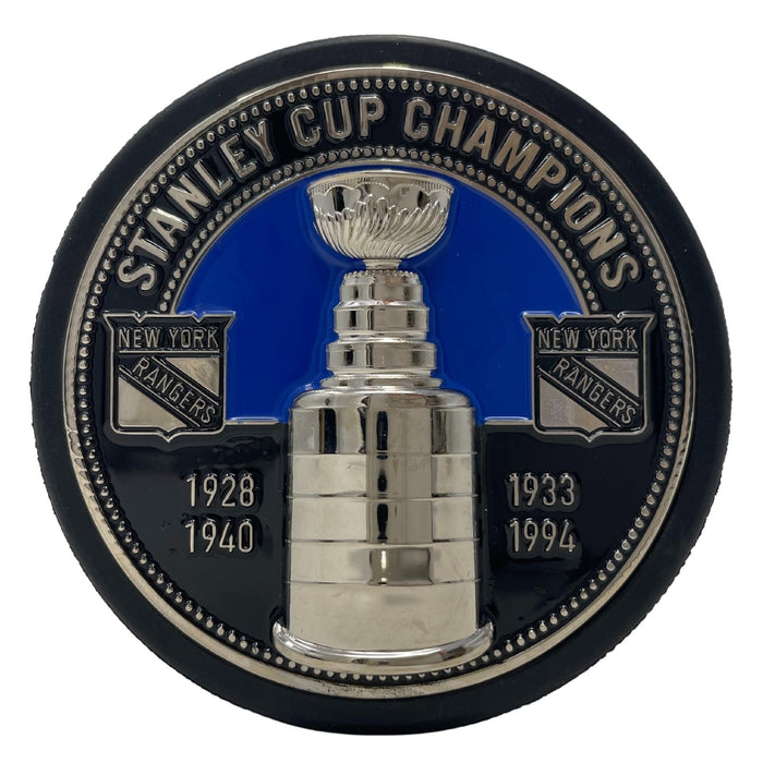 New York Rangers Puck - Ultra 3D Stanley Cup Medallion