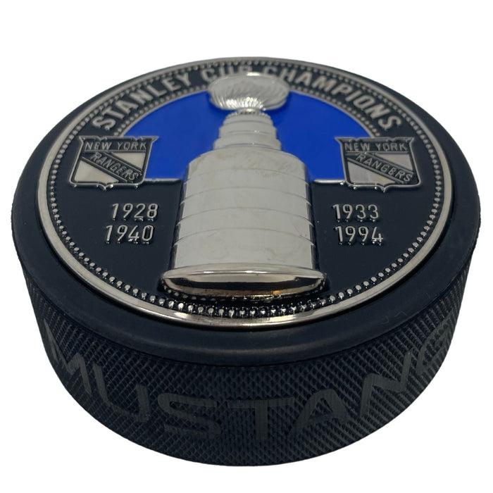 New York Rangers Puck - Ultra 3D Stanley Cup Medallion