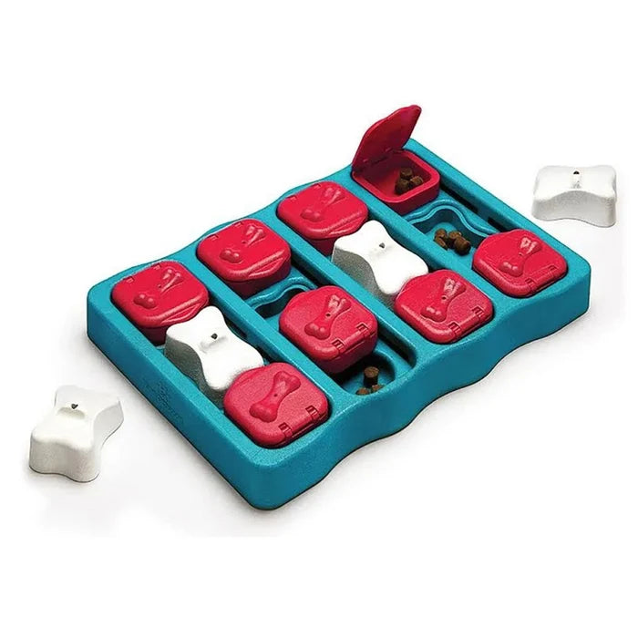 Nina Ottosson Dog Brick Interactive Treat Dog Puzzle Toy Blue Level 2
