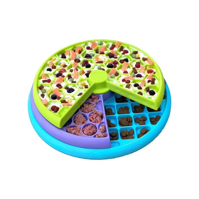 Nina Ottosson Lickin' Layers Interactive Treat Dog Puzzle Toy Multicolored Level 2
