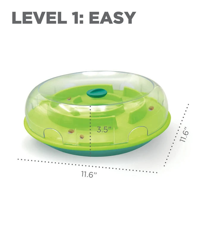 Nina Ottosson Wobble Slow Feeder Bowl Dog Game Blue/Green Level 1
