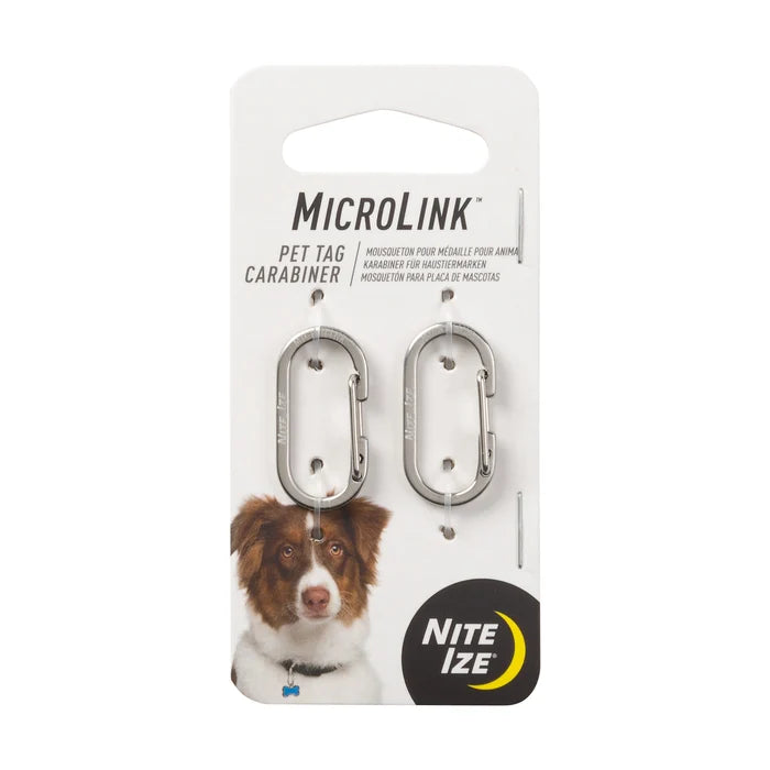 Nite Ize MicroLink Pet Tag Carabiner - 2 Pack