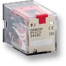 Omron MY4IN 24AC (S) 24 VAC 4PDT Miniature Power Relay 5 A with LED Indicator & Test Button