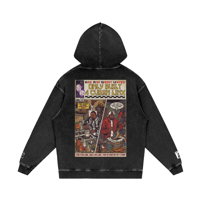Only Built 4 Cuban Linx - Snow Washed Loose Cotton Hoodie