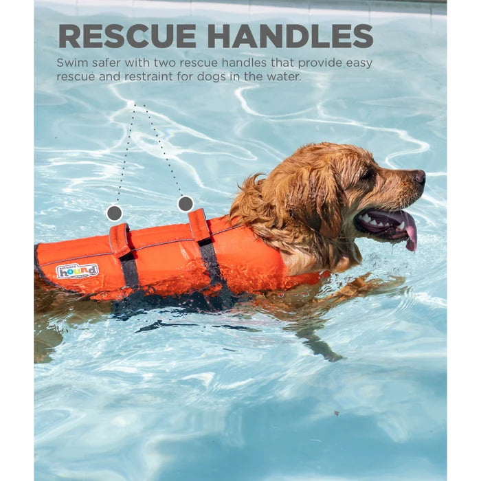 Outward Hound Granby Splash Dog Life Jacket Orange Large