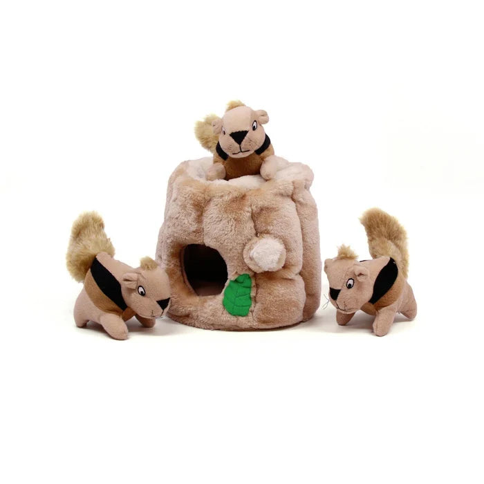 Outward Hound Hide A Squirrel Plush Dog Puzzle Toy Brown Medium